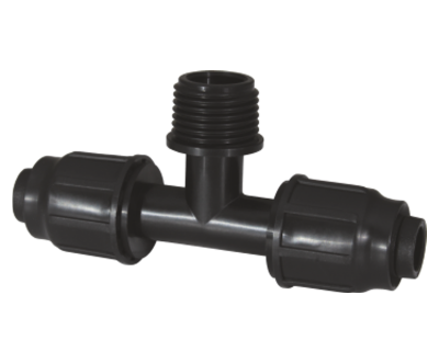 Тройник для капельного полива 16 x 3/4" НР x 16 (Poliext 04600020 PN4)